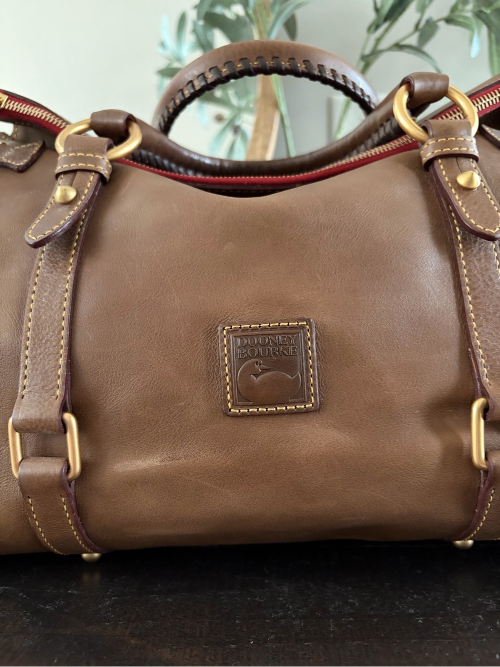 Dooney and Bourke Large Florentine Leather Satchel - Picture 2 of 9